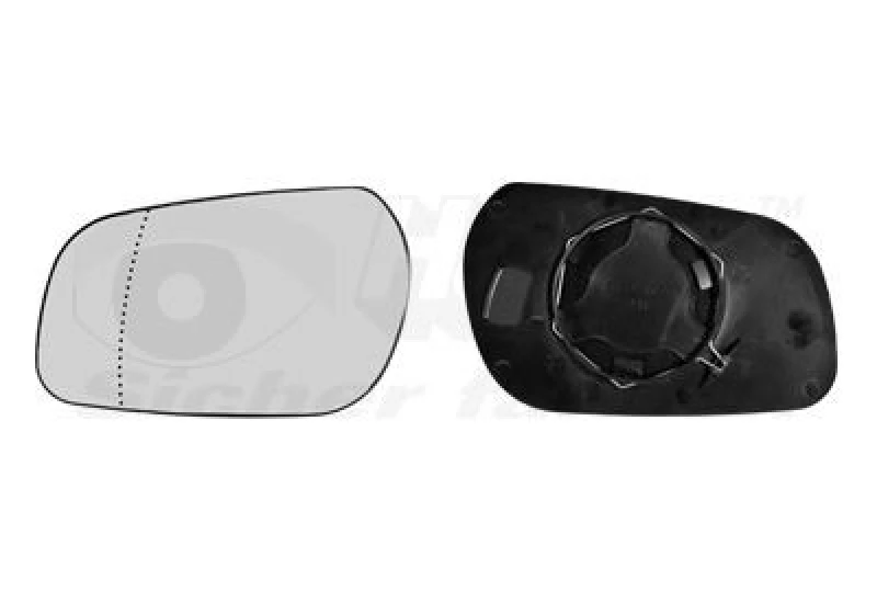 Image of VAN WEZEL Wing mirror glass VAN WEZEL 0955831