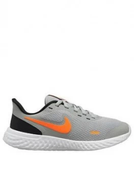 image of Nike Revolution 5 Junior Trainers - Grey