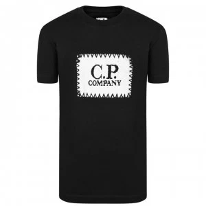 Image of CP COMPANY Junior Boys Stitch Logo T Shirt - Black 999