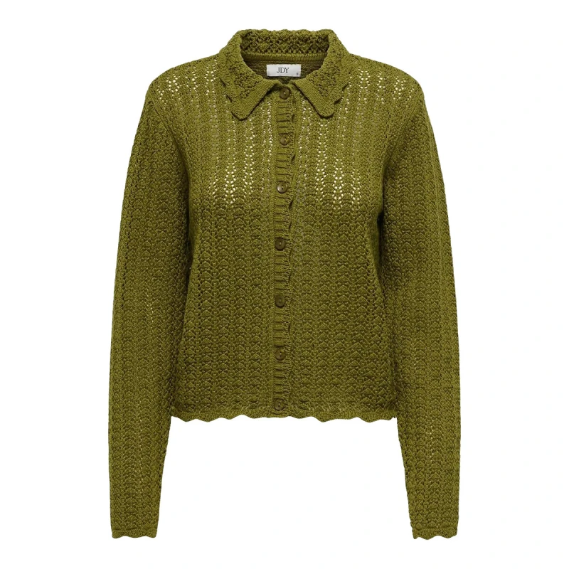 Image of JDY Crochet Cardigan Green Cotton XS