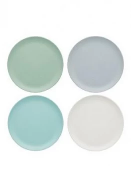 image of Kitchencraft Colourworks Classic ; Set Of 4 Melamine Side Plates