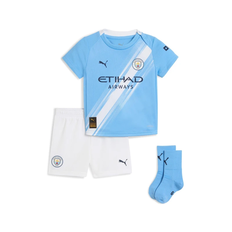 Image of Puma Manchester City Baby Kit 2025 2026 Blue male 4-6 Mnth