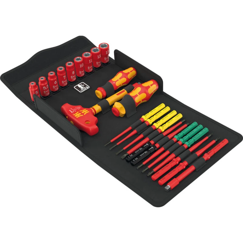 Image of Wera Kraftform Kompakt 24 Piece VDE Insulated Allrounder Screwdriver Set 5006632001