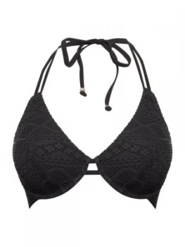 Freya Sundance bandless halter bikini top Black