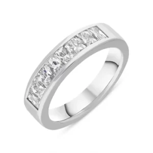 Image of Platinum 1.16ct Diamond Channel Set Half Eternity Ring