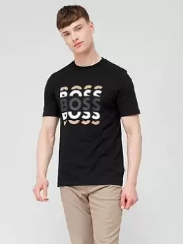 Image of BOSS Tiburt 414 Regular Fit T-Shirt - Black, Size 2XL, Men