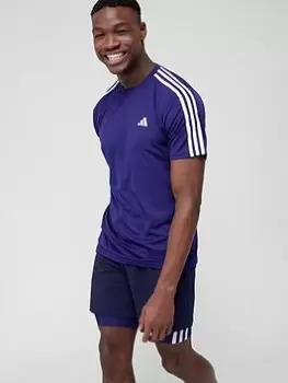 Image of adidas Performance Train Essentials 3-Stripes Training T-Shirt - Navy Size M Men