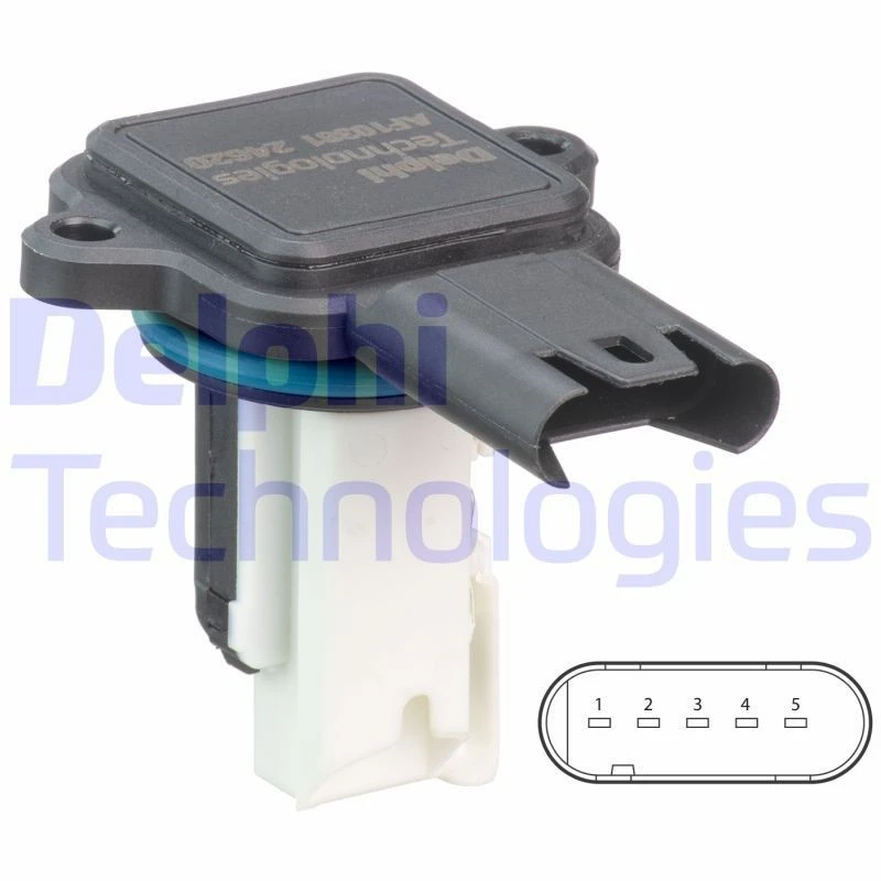 Image of DELPHI Mass air flow sensor DELPHI AF10381-12B1