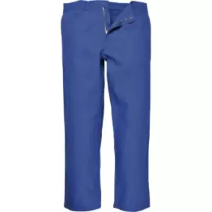 Image of Biz Weld Mens Flame Resistant Trousers Royal Blue L 32"