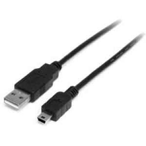 Image of 1m USB 2.0 A To Mini B Black Cable