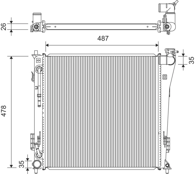 Image of Engine radiator VALEO 701365