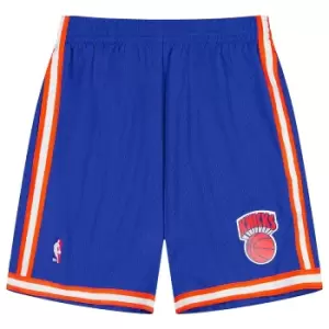 image of Mitchell And Ness Nba New York Knicks 1991 Swingman Shorts 2.0, Royal Blue, Male, Shorts, SMSHGS18241-NYKROYA9