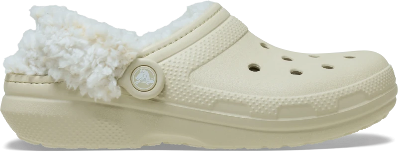 Image of Crocs Unisex Classic Fleece Lined Clogs Bone W4/M3