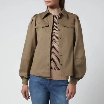 Image of Ted Baker Womens Damarii Utility Shirt - Khaki - UK 12