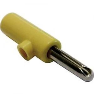 Image of Jack plug Plug straight Pin diameter 4mm Yellow Schnepp