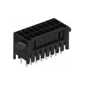 Image of WAGO 713-1408 8 x 2 Pole 3.5mm 10A MCS Vertical PCB Male Header Black