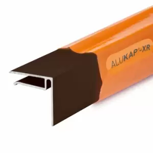 Alukap-XR 4.8m End Stop Bar Brown - 6.4mm