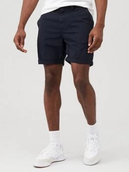 image of Superdry International Chino Shorts - Navy, Size 28, Men