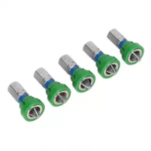 Image of Power Tool Bit Pozi #2 with Magnetic Holder S2 25MM Pack of 5