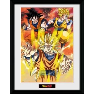 Image of Dragon Ball Z 3 Gokus Framed Collector Print