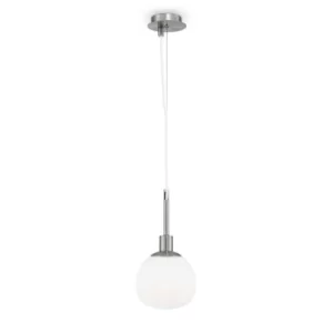 Image of Erich Globe Ceiling Pendant Lamp Nickel, 1 Light, E14