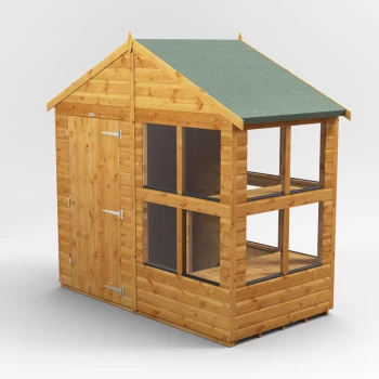 Power Sheds - 4x8 Power Apex Potting Shed - Brown