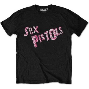 image of The Sex Pistols - Multi-Logo Unisex Large T-Shirt - Black