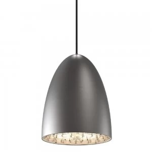 image of Nordlux 77263032 Nexus 20 1 Light Ceiling Pendant In Brushed Steel - Dia: 200mm