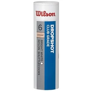 image of Wilson Dropshop Tube Shuttlecocks , White, One Size, 6 Pack