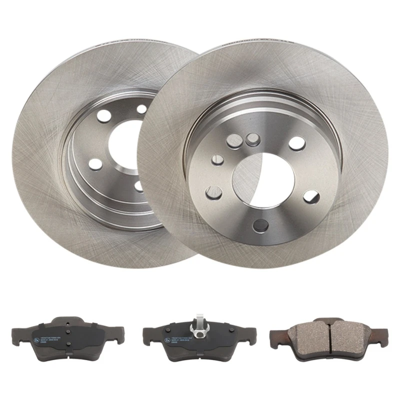 Image of RIDEX 3405B2304 Brake disc and pads set Rear Axle, Brake Disc Type: Solid, prepared for wear warning indicator Brake Set,disc brakes (3405)