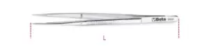 Image of Beta Tools 992 Straight Thin Stainless Steel Pin Spring Tweezers 150mm 009920001