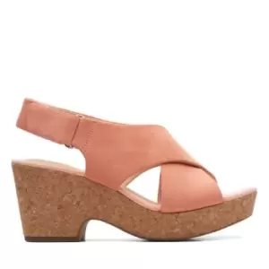 image of Clarks Maritsa Lara Wedge Sandals - Pink