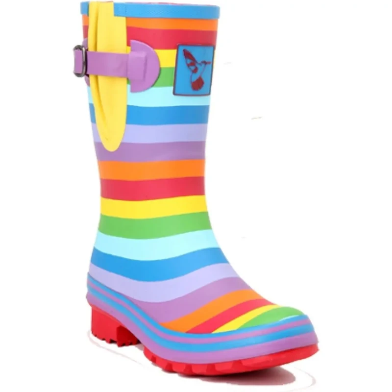 Image of Rouchette Womens ankle rain boots Rouchette Rainbow Multicolore Female 37