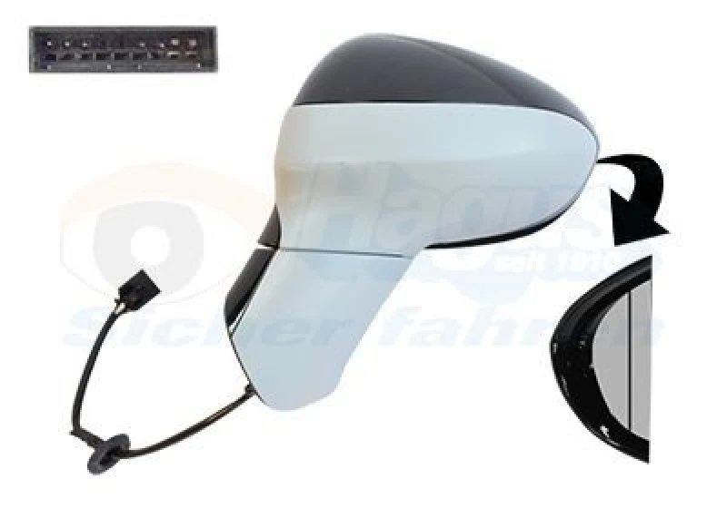 Image of VAN WEZEL Wing mirror VAN WEZEL 3872807