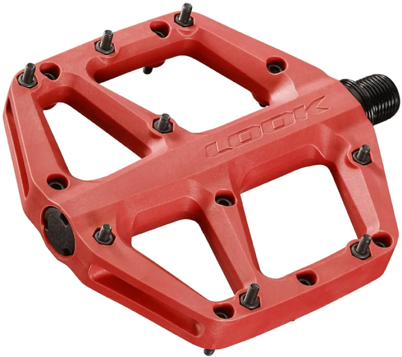 Image of Look Trail Roc Fusion Flat Pedals RED - Cycles UK