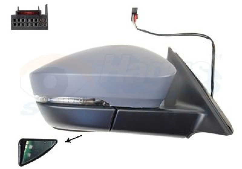 Image of VAN WEZEL Wing mirror VAN WEZEL 7643826