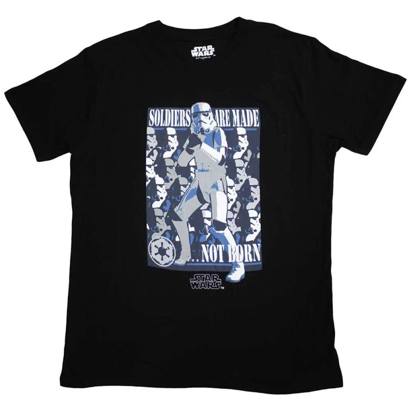 Image of Star Wars Soldiers Are Made T Shirt Black unisex