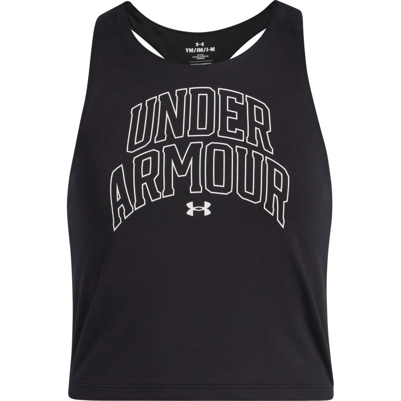 Image of Under Armour Kids Motion Brand Performance Gym Vest Black female 9-10 (M)