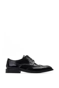 image of 'Chaplin' High Shine Leather Brogue Shoe