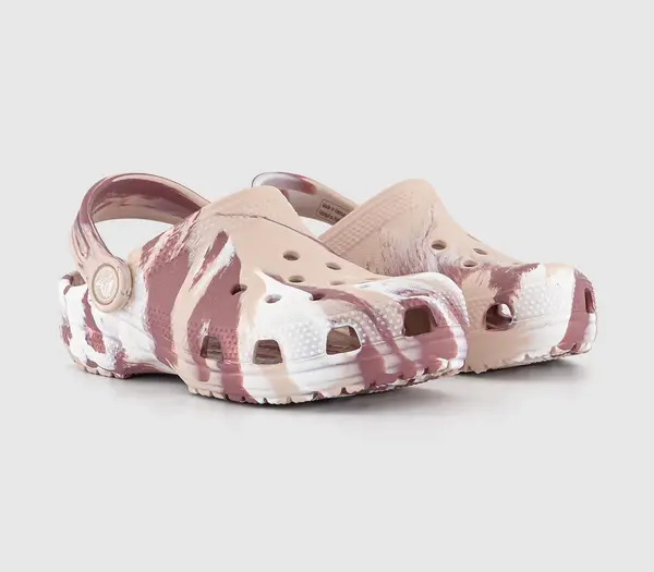 image of Crocs Kids Classic Clog K Marbled Quartz Multi Brown/Cream, 1 youth