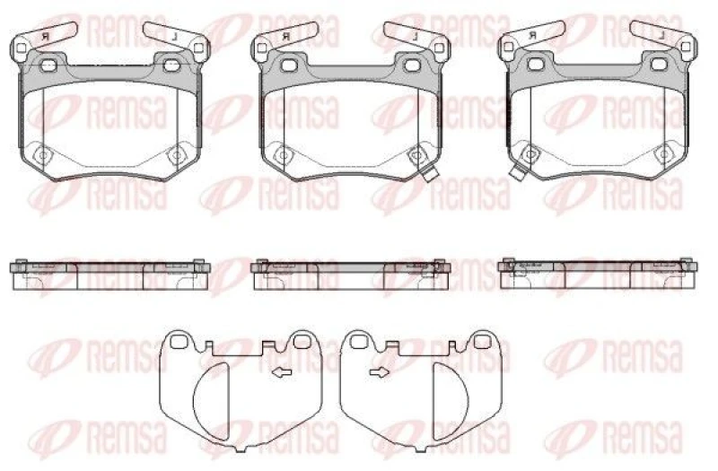 Image of REMSA Brake pad set REMSA 1849.02