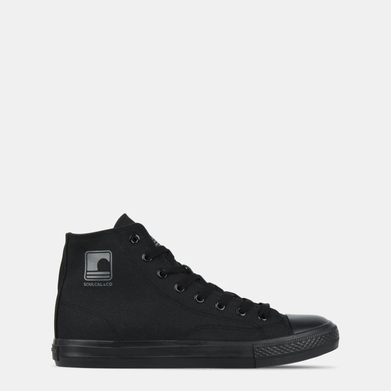 Image of SoulCal Canvas High Mens Trainers - Black 6