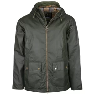 Image of Barbour Mens Hooded Domus Wax Jacket Fern/Dress XXL