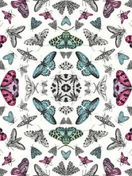 Image of Arthouse Glitter Bug Silver Wallpaper