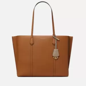 image of Tory Burch Womens Perry Triple Compartment Tote Bag - Light Umber