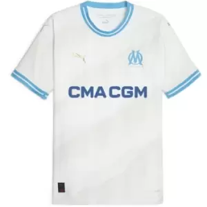 Puma Olympique De Marseille Authentic Home Shirt 2023 2024 Adults - White