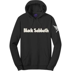 image of Black Sabbath - Logo & Daemon Mens Large Pullover Hoodie - Black