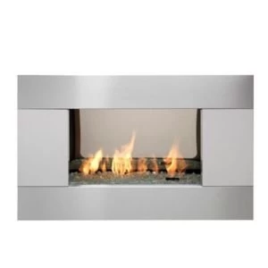 Image of Ignite Pittsburgh Brushed stainless steel effect Gas fire