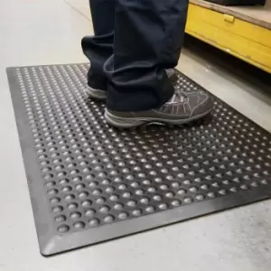 Image of Bubblemat Black Anti-fatigue Mat Edged All Round 600mm x 900mm