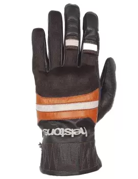 Image of Helstons Bull Air Summer Leather Mesh Brown Beige Orange Gloves T10